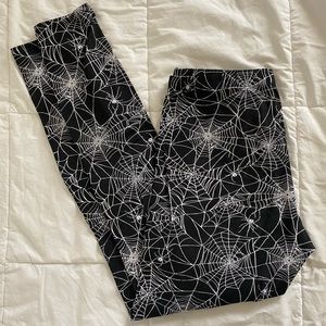 Women’s Black and White Spider Leggings